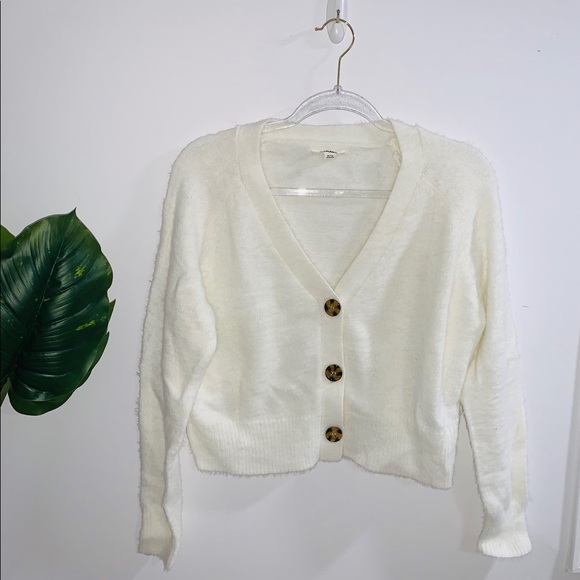 Garage Sweaters - 🦋 4/$30 Garage Cream Button Up Cardigan NWOT